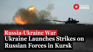 Drone Footage Shows Ukrainian Strikes on Russian Troops in Kursk