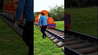 Animated train with special effects stops when you wave #3