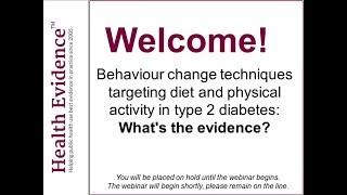 Behaviour change techniques targeting diet and physical activity in type 2 diabetes