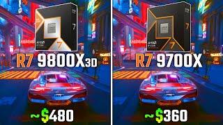 RYZEN 7 9800X3D vs RYZEN 7 9700X | Test in 6 Games