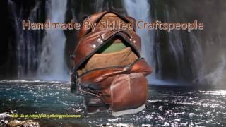 Buy Genuine Leather Rucksacks. Handmade Large Pockets Backpack. Goat Leather Travel Gear Review