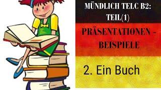 Mündlich Telc B2, Teil (￼1): 2- Ein Buch.  تكلم عن كتاب