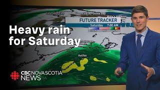 Heavy rain expected in Nova Scotia on Saturday