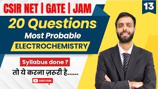 Electrochemistry | 20 Most Probable Questions | IIT JAM | CSIR NET | GATE 2024 | Vigyan Vriksh
