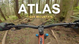 A "dark blue" tech/flow trail - Atlas on Tiger Mountain