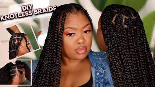 DIY KNOTLESS BRAIDS | BEGINNER FRIENDLY + DETAILED