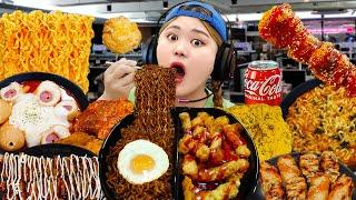 MUKBANG PC방 전메뉴 먹방! 짜파구리 돈까스 닭꼬치 핫도그 먹방 Ramen Spicy Noodles Tteokbokki Chicken EATING SHOW | HIU 하이유