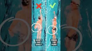 Finish your stroke to avoid drag! Push through for maximum momentum #TriathlonTraining #Swimming