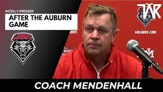 Bronco Mendenhall talks about the loss to Auburn