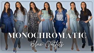 MONOCHROMATIC OUTFITS SERIES: BLUE  || How to Style Blue Outfits to Look Stylish and Elegant