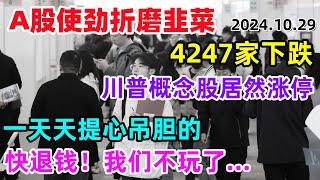 中国A股使劲折磨韭菜，今天4247家下跌，一天天过的提心吊胆，快退钱！我们不玩了...#a股 #股市 #中国