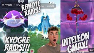  Inteleon Gigantamax & Kyogre Raids! Plus Zacian, Zamazenta Remote Raids in Pokemon Go LIVE!