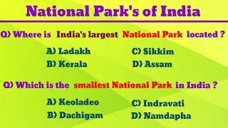 National parks of India//Indian famous national park//MCQ G.K about national park of India.