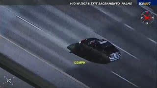 FULL CHASE: Suspect drives over 100 mph from DTLA to Santa Monica