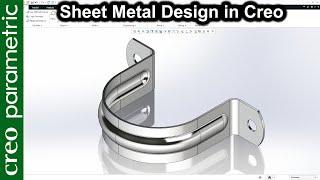 Sheet metal pipe clamp | Sheet metal tutorial in Creo  Parametric