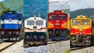 ALCO vs EMD vs GE Engine Sounds on Max Power  | Indian Railways Diesel Locomotives