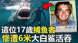 澳洲17歲少年，潜水捕魚，慘遭6米大白鯊活吞，海水泛起血色浪花，場面太殘忍了#腦洞大開 #世界之最 #地球最top #動物 #动物 #災難 #鲨鱼 #美國