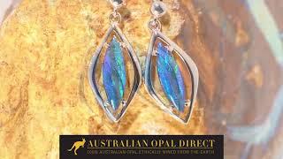 Gold Earrings, Green Earrings, Opal Stud Earrings - Australian Opal Direct | Worldwide Shipping