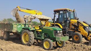 Jcb loading tractor | Jcb machine loading tractors | Jcb mud loading tractor | Jcb tractor loading