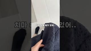 치마 속에서 꿈틀거리던 것 #shorts #dog