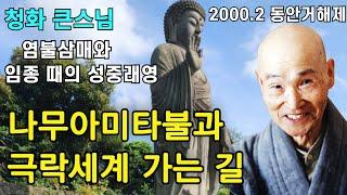 나무아미타불 염불과 극락세계 가는 길 | 염불삼매와 임종 때의 성중래영 |청화스님 법문 20000219 성륜사동안거해제