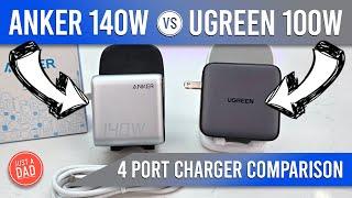 Anker 140W vs UGREEN 100W 4 Port Charger COMPARISON