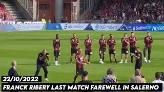 FRANCK RIBERY LAST MATCH FAREWELL IN SALERNO || Salernitana vs Spezia 22/10/2022