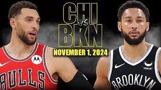 Chicago Bulls vs Brooklyn Nets Full Game Highlights - November 1, 2024 | 2024-25 NBA Season