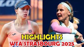 Magda Linette vs. Rebecca Sramkova Round 2 Game Highlights | WTA Strasbourg 2025