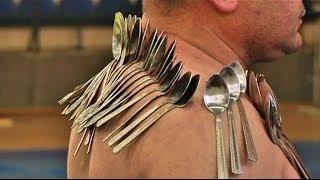 MAGNET MAN STICKS 53 SPOONS TO HIS BODY - BBC NEWS