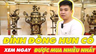 Bộ đỉnh đồng 57 cho bàn thờ gia tiên