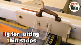 [DIY] How to make a jig for cutting thin strips / Table saw project #8 / HOMEMADE