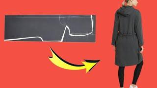 FAST AND EASY The Easiest Way to Sew a Hooded Cardigan/Everyone Can Sew