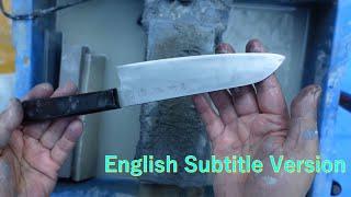 【TOGITOGI Sharpening】Warikomi Santoku Kitchen Knife, Usual sharpening of TOGITOGI 【English sumtitle】