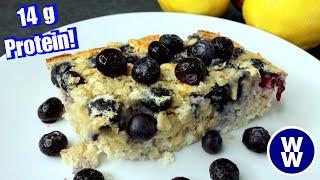 Protein Lemon Blueberry🫐BAKED OATMEAL🫐EASY WW Breakfast Prep- Weight Watchers Breakfast Recipe