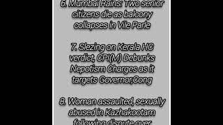 Today's News Headlines By Deepak Arun