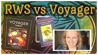 RWS vs Voyager Tarot flip through and review #rwsvsvoyagertarot