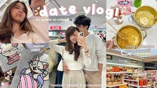 vlog : day in my life at campus + spend time with my bf (´｡• ◡ •｡`)  