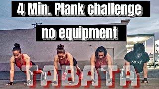 TABATA | 4 MIN. PLANK CHALLENGE | RETO DE PLACHAS PARA QUEMAR GRASA ABDOMINAL..