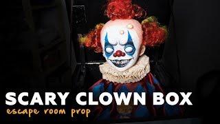 Scary Clown box prop for horror escape room