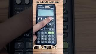 How to turn on radian mode #maths #education #engineering #mathematics