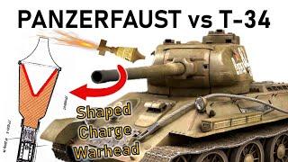 PANZERFAUST SIMULATION | Shaped Charge vs T-34-85 | Armour Penetration Simulation