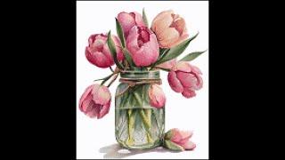 Весеннее настроение/Схема Alersandr Stitch #вышивка #embroidery  #многоцветка #crosstitch