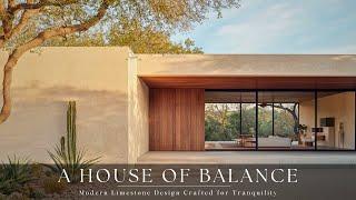 A House of Balance: Modern Limestone Design Crafted for Tranquility