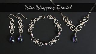 Wire Wrapping Tutorial: Elegant Elven Motif for Earrings Bracelet & Necklace