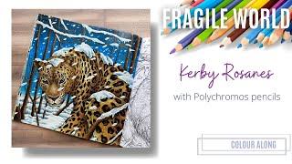 Colour Along | Fragile World by Kerby Rosanes | Amur Leopard | Polychromos