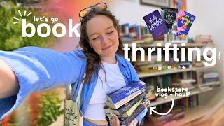 come BOOK THRIFTING with me! ⭐️ mini bookstore vlog & book haul