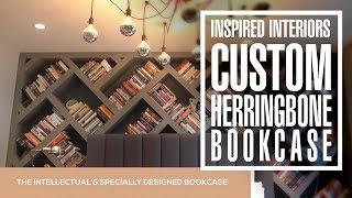 Inspired Interiors Custom Herringbone Bookcase