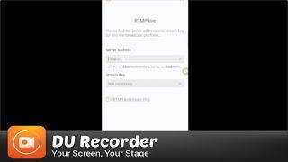 【DU Recorder Tutorials】How to use DU Recorder to livestream on Facebook by using RTMP?