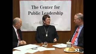 Jenny Shipley talks about leadership with Dean Williams at Harvard